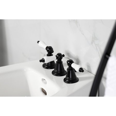 Kingston Brass ThreeHandle Bidet Faucet, Matte Black KB320PL